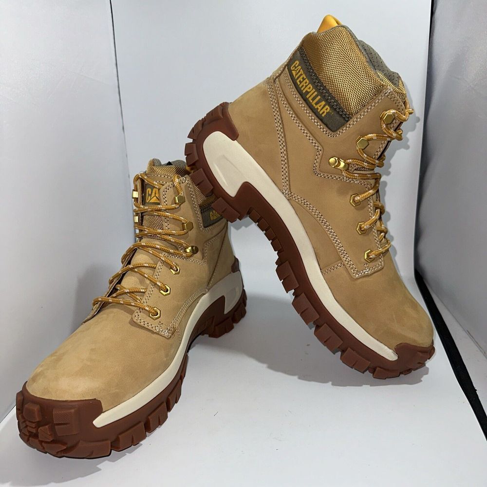 Caterpillar Men Invader Hi Steel Toe Work Boot-Honey Reset Color-size‎ 11-New